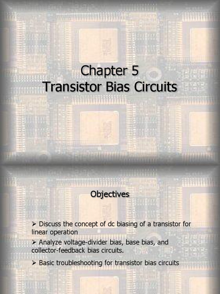 Transistor Bias Circuits VoltageDivider Bias, Base Bias, Emitter Bias