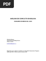 Analisis de Conflicto Bolivia