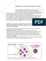 Biodegradabilidad de los elementos vegetales de sostén