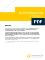 Numerical Reasoning Test1 Questions