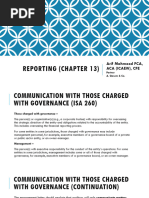 ISA 260: Governance Communication Guide | PDF | Financial Audit ...