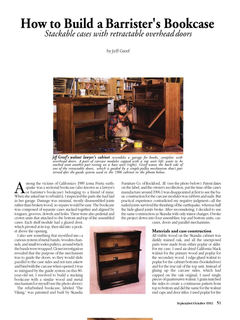 Barrister bookcase sale door mechanism