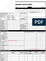 Personal Data Sheet PDS
