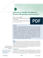 Albumin in Health and Disease: Protein Metabolism and Function