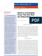 Brazil As An Emerging Power: The View From The United States