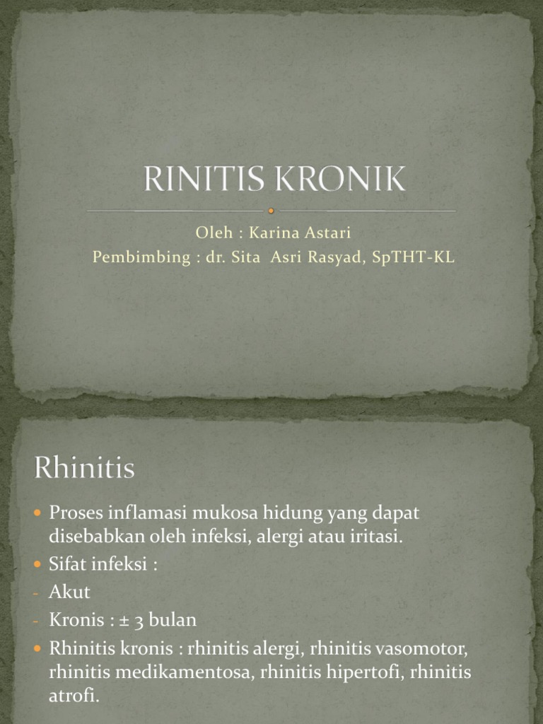 Rinitis Kronik | PDF