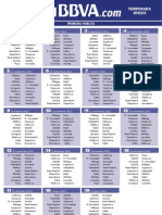 Calendario de la liga española