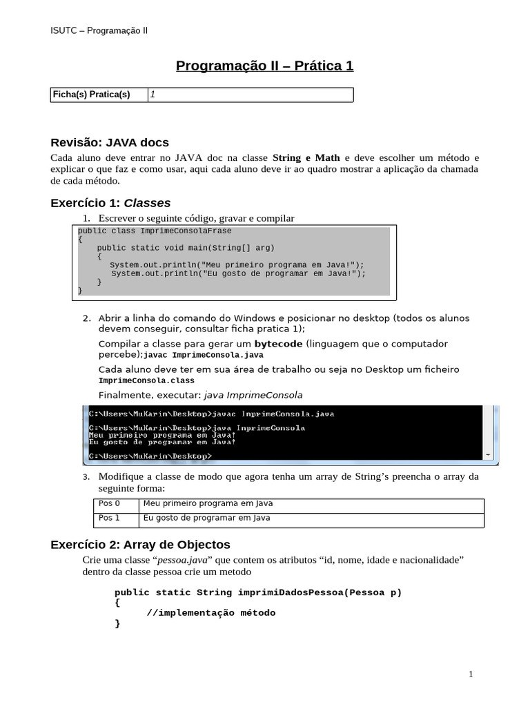 Prog2 Pratica1 | PDF | Java (linguagem de programação ...