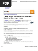 Linux: Setup A Transparent Proxy With Squid in Three Easy Steps