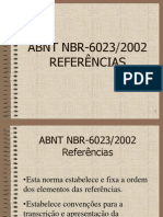 Referências bibliográficas - 6023_2002 (apresentação Powerpoint)