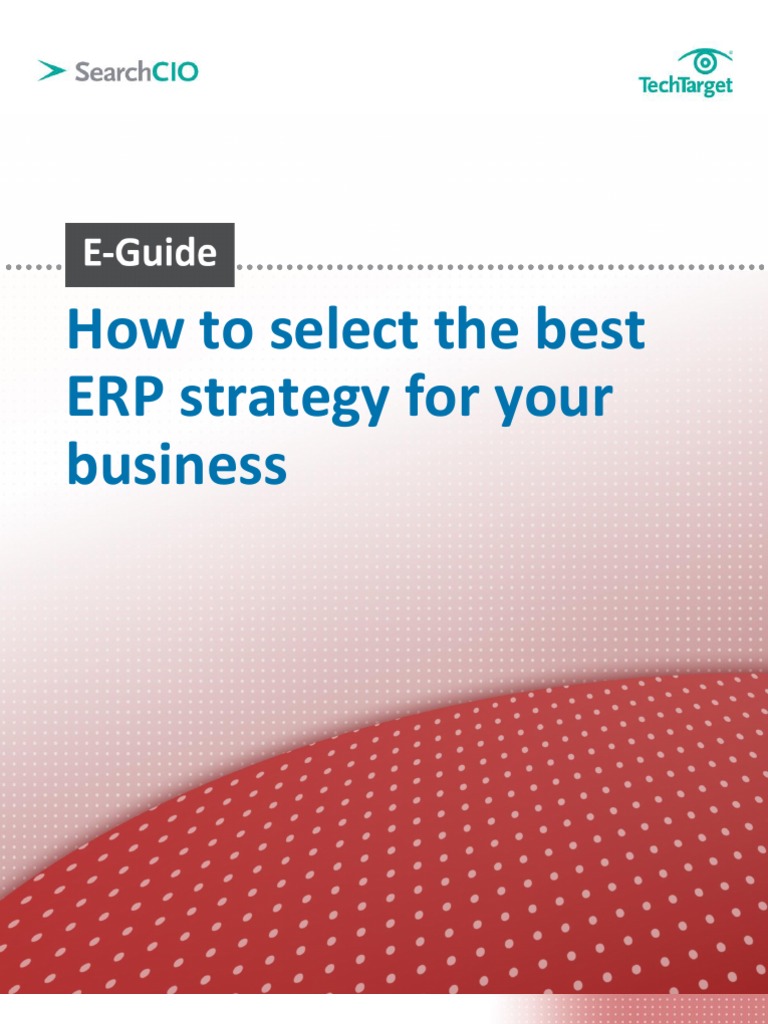 Selecting Your ERP Vendor Strategy | PDF | Enterprise Resource Planning ...