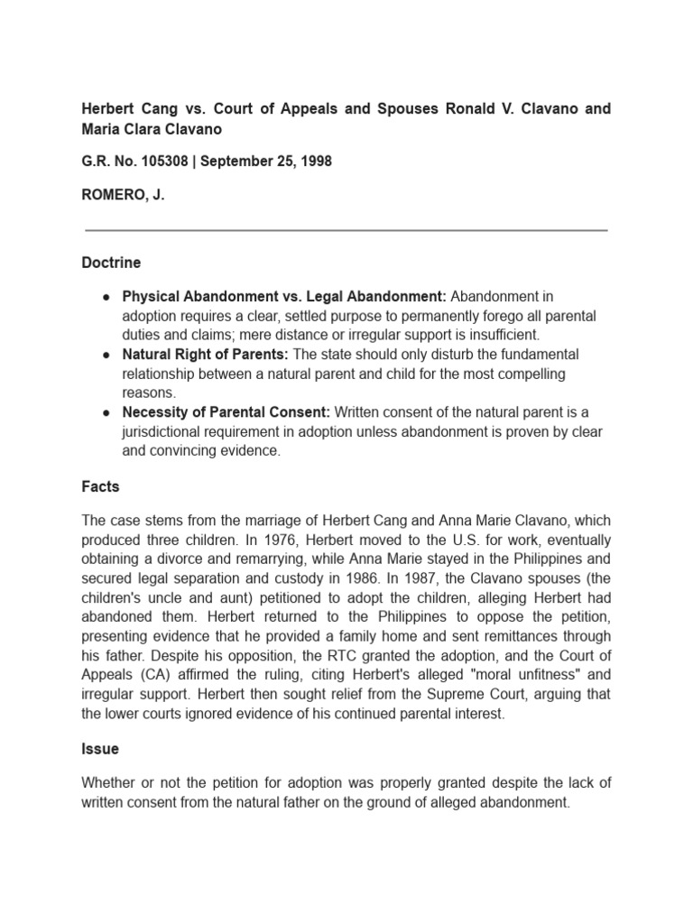 Final Cases | PDF | Adoption | Justice