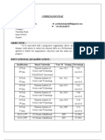 Objective:: Curriculum Vitae