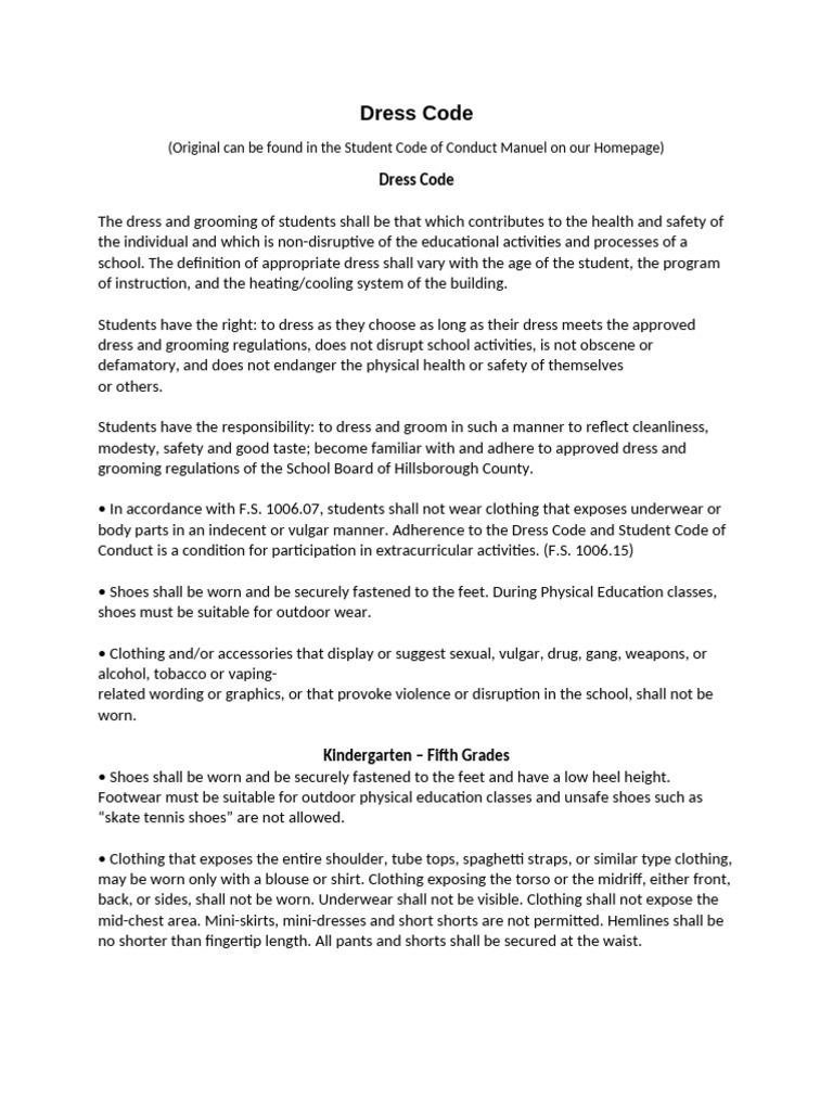 Dress Code | PDF | Clothing | Trousers