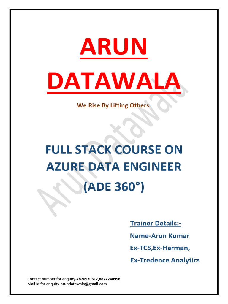 Azure Data Engg Syllabus | PDF | Microsoft Sql Server | My Sql