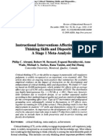 Philip Abrami Et Al. 2008 - Instructional Interventions Affecting Critical Thinking Skills and Dispositions, A Stage 1 Meta-Analysis