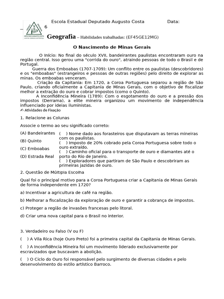 Geografia 1º Trimestre 2 | PDF