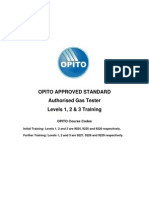 Opito Approved Standard Authorised Gas Tester Levels 1, 2 & 3 Training