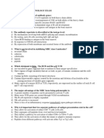 Sample Questions for Immunology Exam