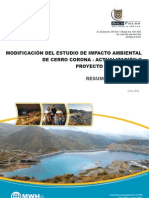 Minera Gold Fields La Cima - Proyecto Cerro Corona - Resumen Ejecutivo (Español)