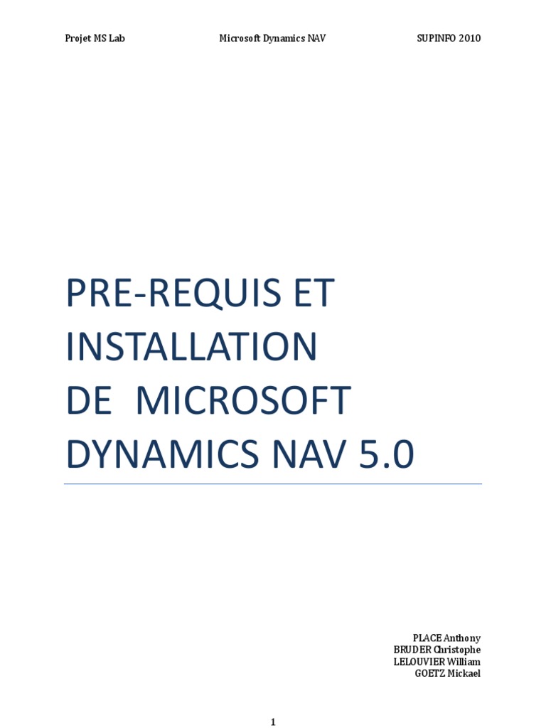 Installing Dynamics NAV | PDF | Windows Server 2003 | Microsoft ...