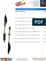 Elevator Rope & Wedge Sockets Price List