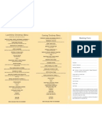 Evening Christmas Menu Booking Form Lunchtime Christmas Menu