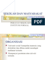 Sekolah Dan Masyarakat