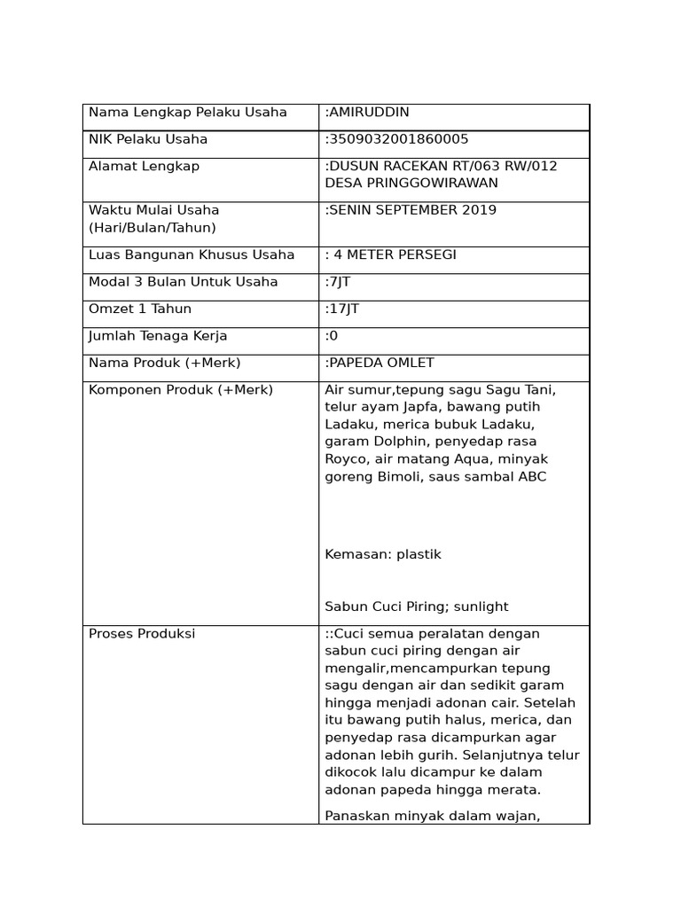 Contoh Pengisian Google Drive (Ke Spv) | PDF