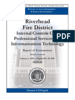 Riverhead Fire District audit report by NYS OSC