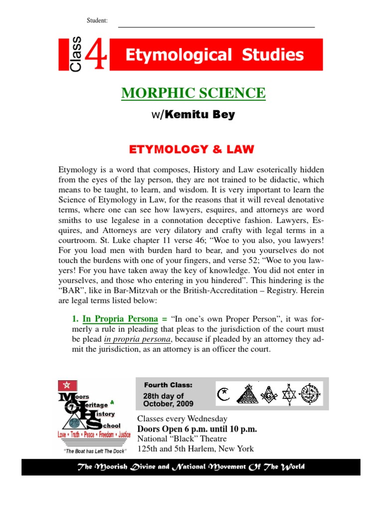  Etymology Class 4 PDF Lawyer Property