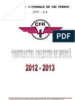 Contract Colectiv de Munca CN CF CFR SA 2012 2013