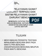 Sistim Pelayanan Gawat Darurat Terpadu Dan Sistim Pelayanan Gawat Darurat Bencana