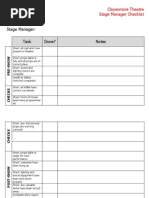 Download Stage Manager Checklist by ClayesmoreDrama SN104431549 doc pdf