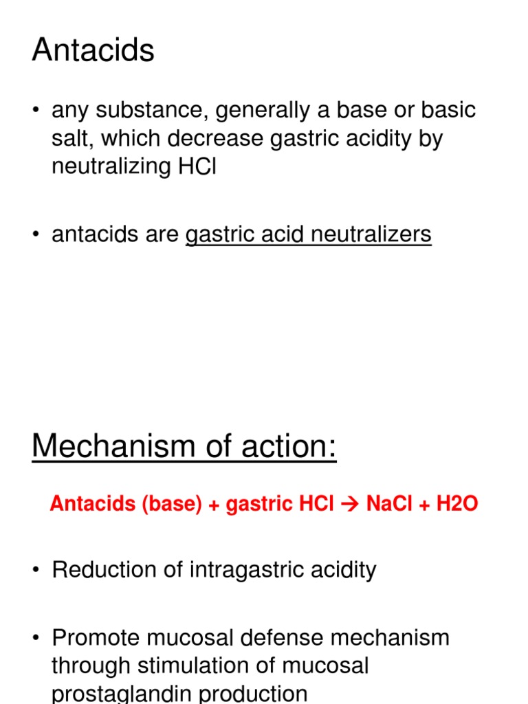 Antacids Magnesium Sodium Bicarbonate