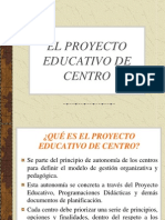 Tema 5- El Proyecto Educativo de Centro