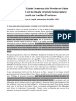 Déclaration D'indépendance Des Pays-Bas, 1581