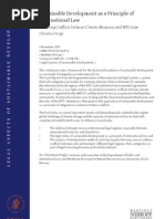Development Sustainable Development as a Principle of International Law
