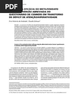 Artigo Metil Fenidato