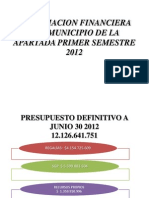 Informacion Financiera Del Municipio de La Apartada Primer
