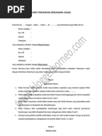 Contoh Surat Perjanjian Kerjasama