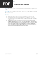 Note to File Guidelines and Template | PDF