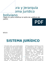 Estructura y Jerarquia Del Sistema Juridico Boliviano