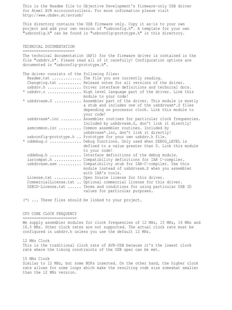 Usbconfig Driver