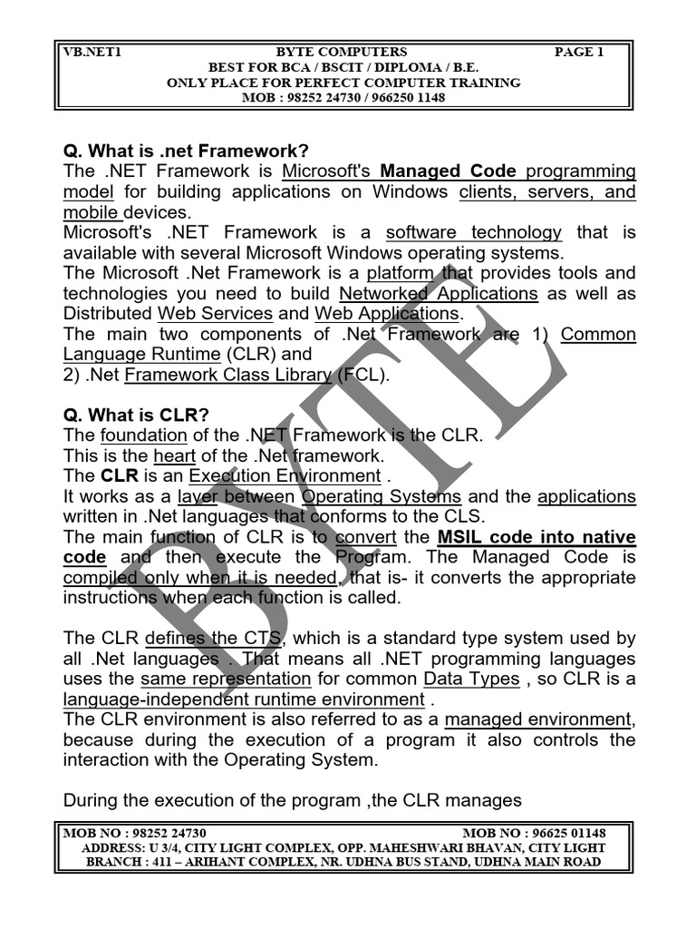 VBNet 2026 | PDF | Data Type | Integer (Computer Science)