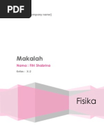 Contoh Makalah Fisika Kelas 10