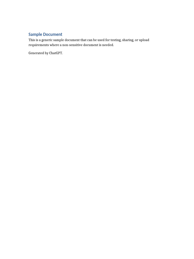 Sample Document | PDF