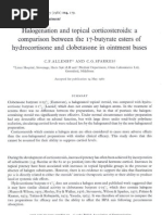 Halogenation and Topical Corticosteroids: A Comparison Between The 17-Butyrate Esters of Hydrocortisone and Clobetasone in Ointment Bases