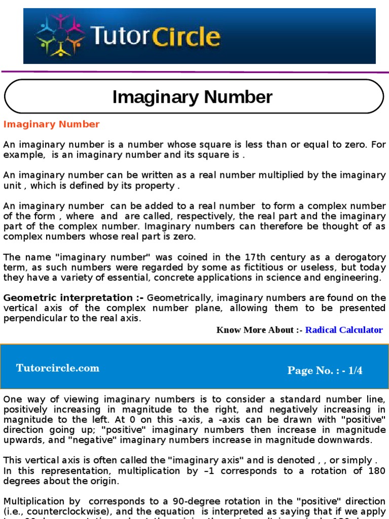 Understanding Imaginary Numbers | PDF | Complex Number | Numbers