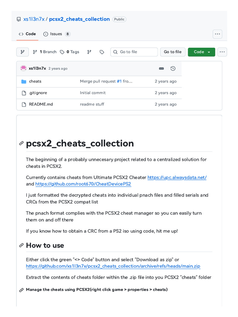 PS2 Pnach Cheats105014 | PDF